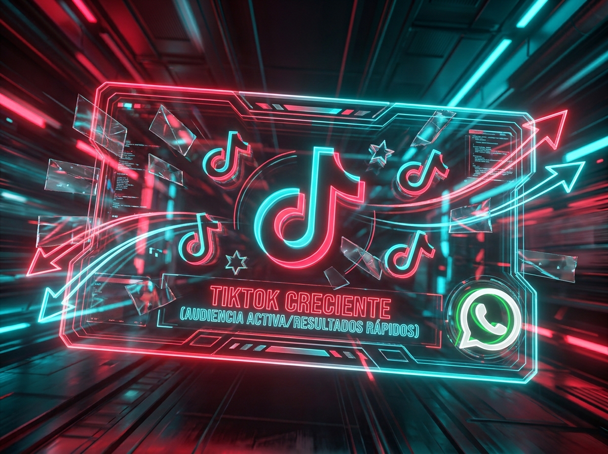 Portada neón rosa y cian de TikTok monetizado